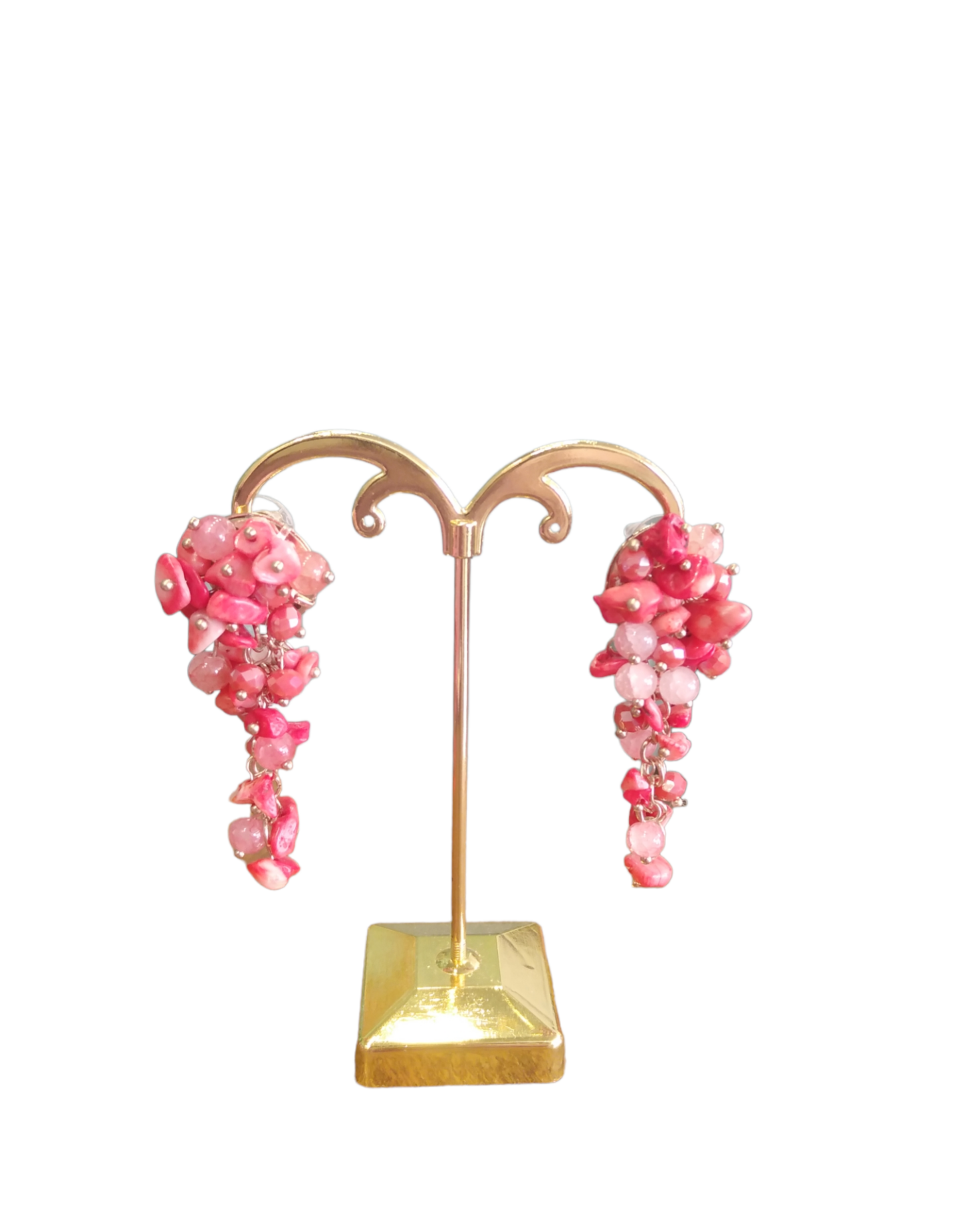 Coral beads earrings